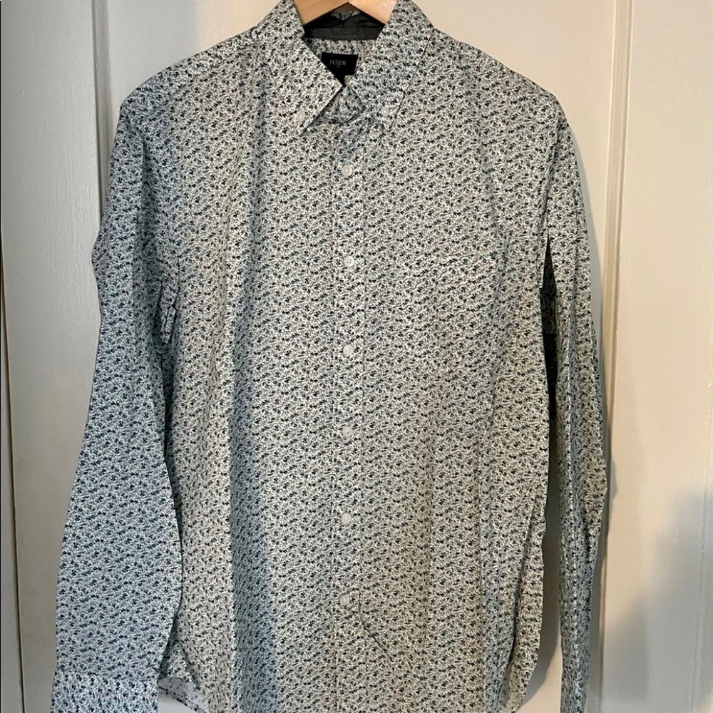 Men’s J.Crew Blue Floral Print Button Down (M)